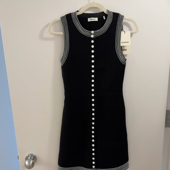 Sandro SHORT BUTTON-UP DRESS - Picture 2 of 4